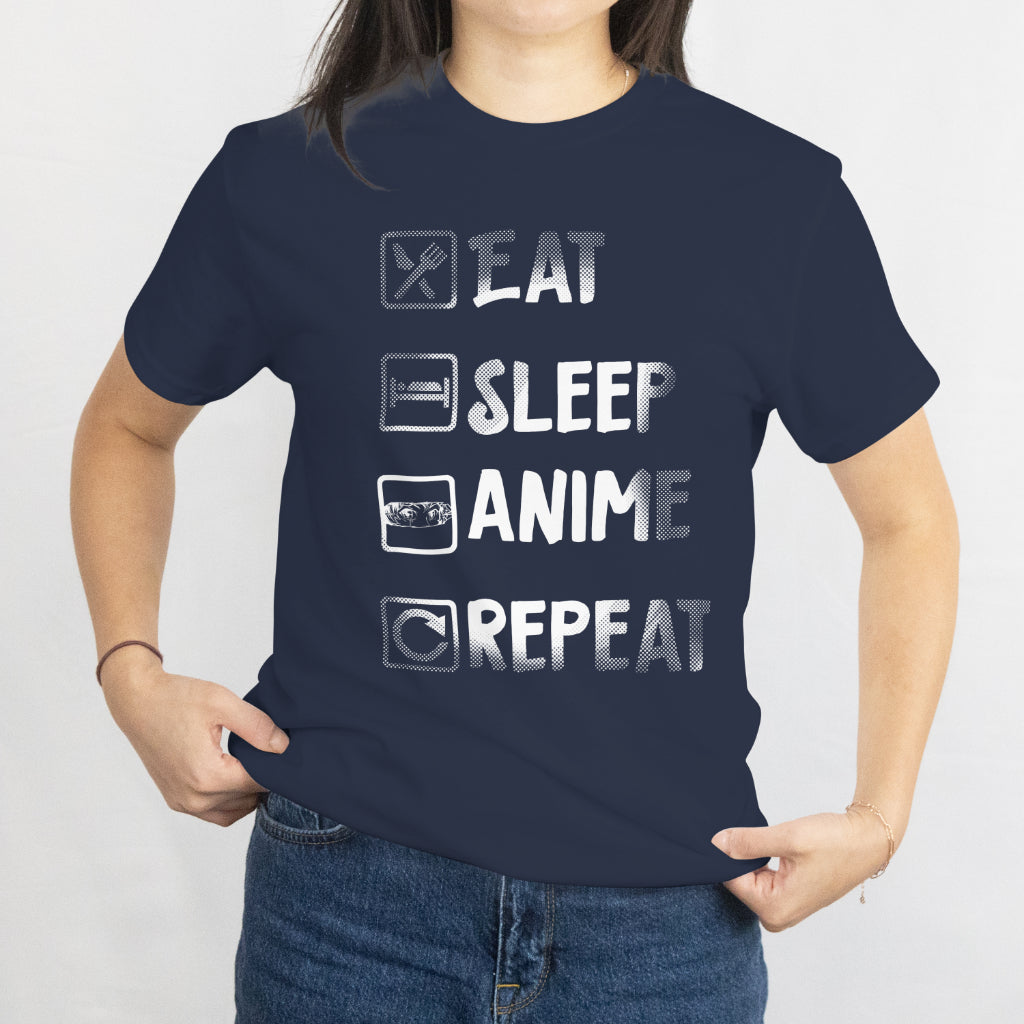 Eat Sleep Anime Repeat Otaku Lifestyle T-Shirt