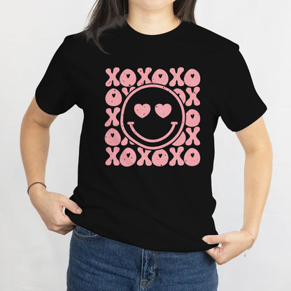 Valentines Day For Girl Womens T-Shirt Groovy Valentine Vibes Tee