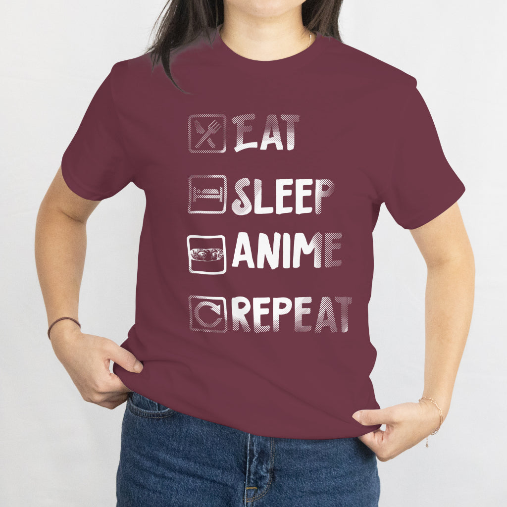 Eat Sleep Anime Repeat Otaku Lifestyle T-Shirt