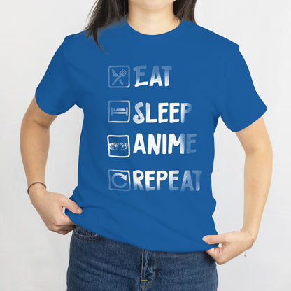 Eat Sleep Anime Repeat Otaku Lifestyle T-Shirt