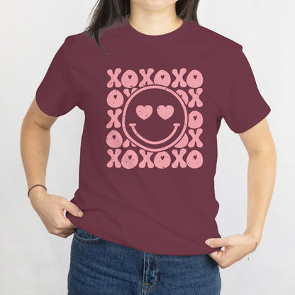 Valentines Day For Girl Womens T-Shirt Groovy Valentine Vibes Tee