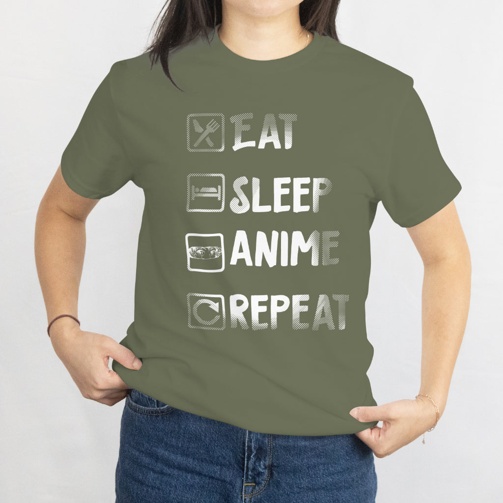 Eat Sleep Anime Repeat Otaku Lifestyle T-Shirt