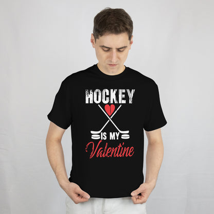 Hockey Valentines Day T-Shirt Hockey Is My Valentine Gift Tee