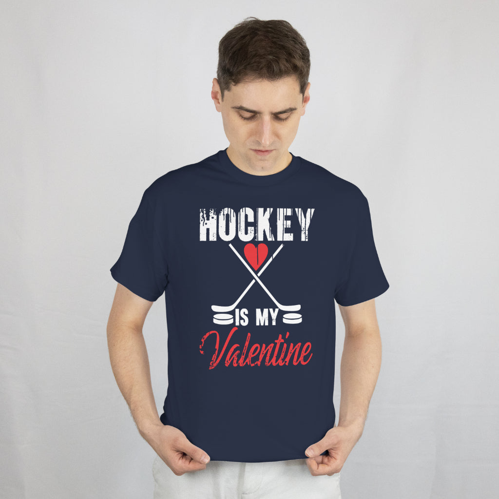 Hockey Valentines Day T-Shirt Hockey Is My Valentine Gift Tee