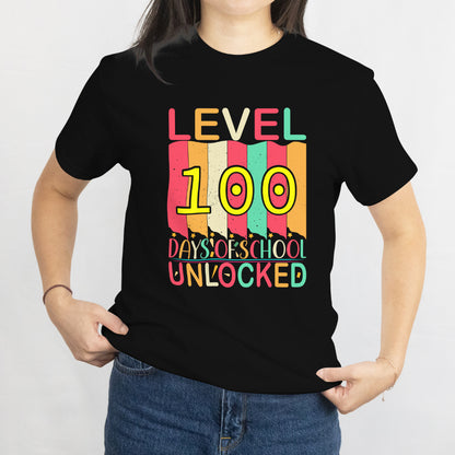 100th Day of School Gamer T-Shirt - Video Game Gift for Kids and Boys