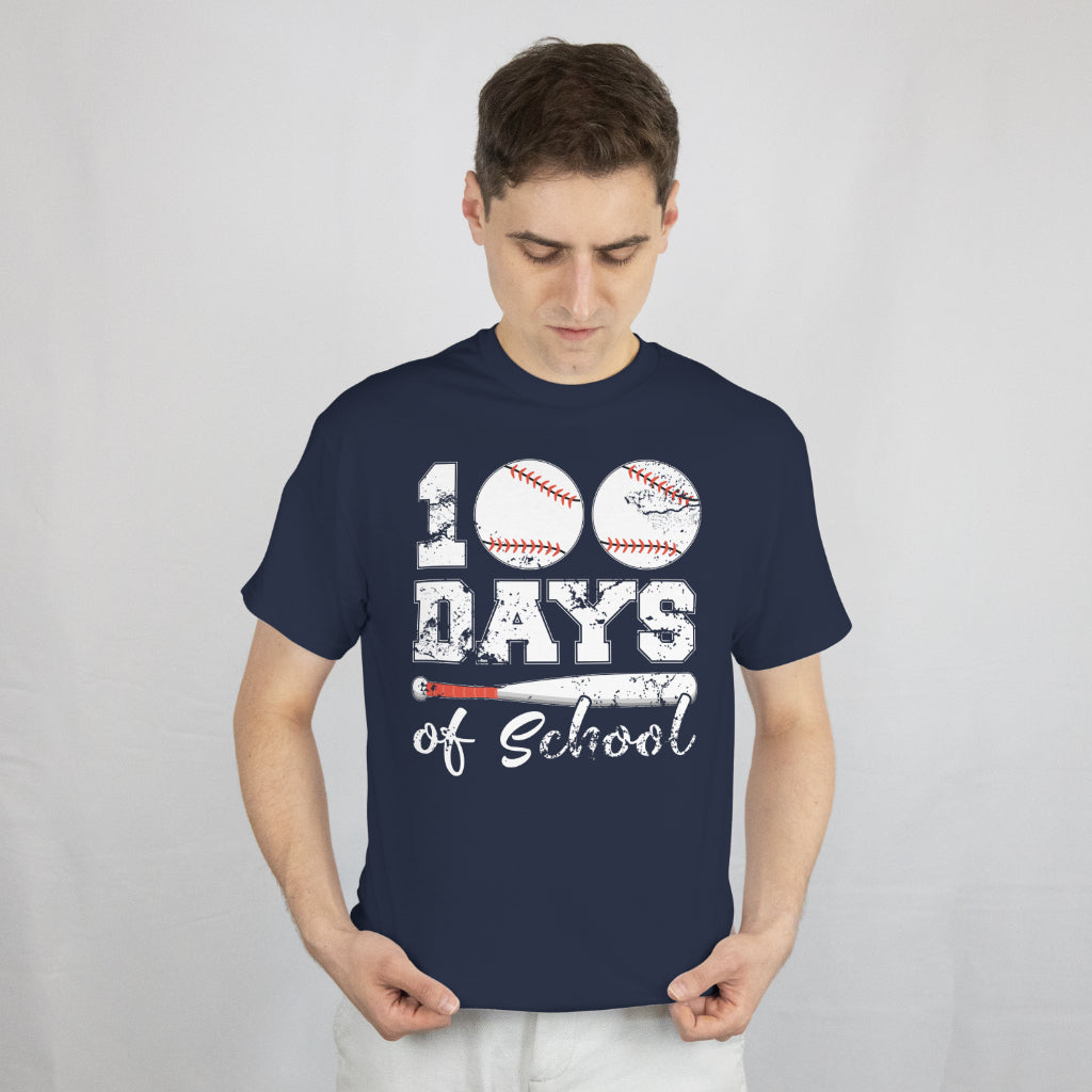 Boys 100th Day of School Shirt Baseball 100 Days T-Shirt