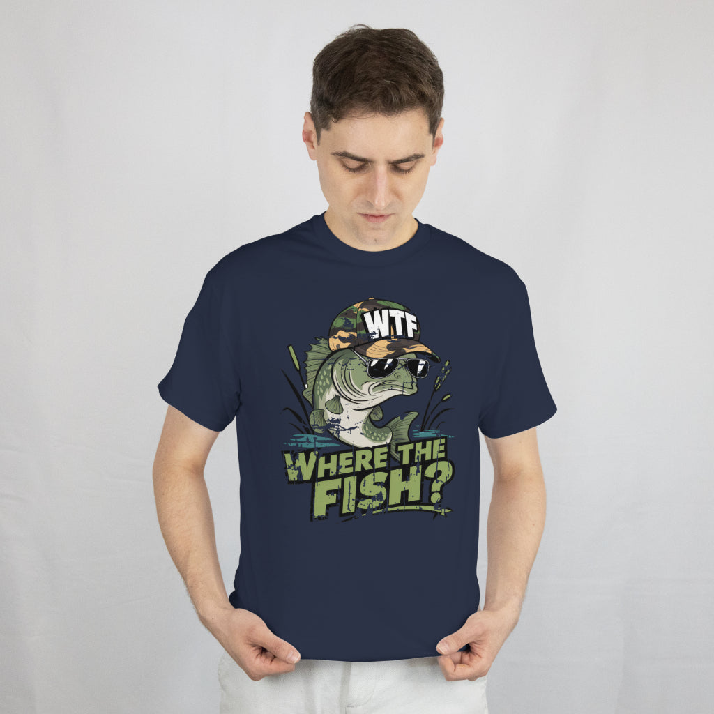 WTF Where's The Fish T-Shirt - Funny Fishing Lover Gift Tee