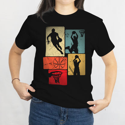 Retro Style Basketball T-Shirt - Vintage Basketball Player Tee