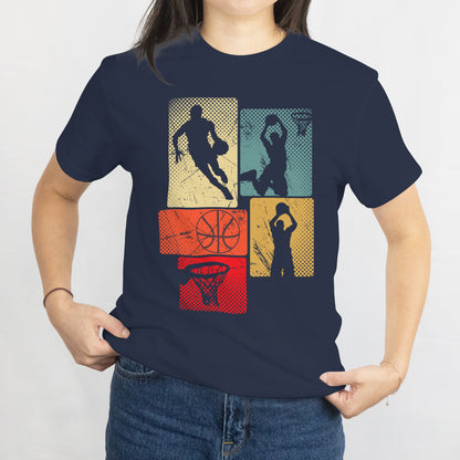 Retro Style Basketball T-Shirt - Vintage Basketball Player Tee