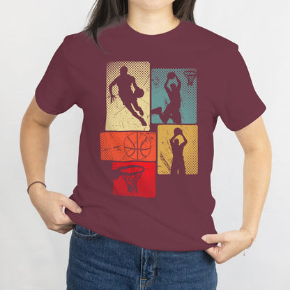 Retro Style Basketball T-Shirt - Vintage Basketball Player Tee