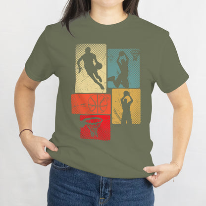 Retro Style Basketball T-Shirt - Vintage Basketball Player Tee