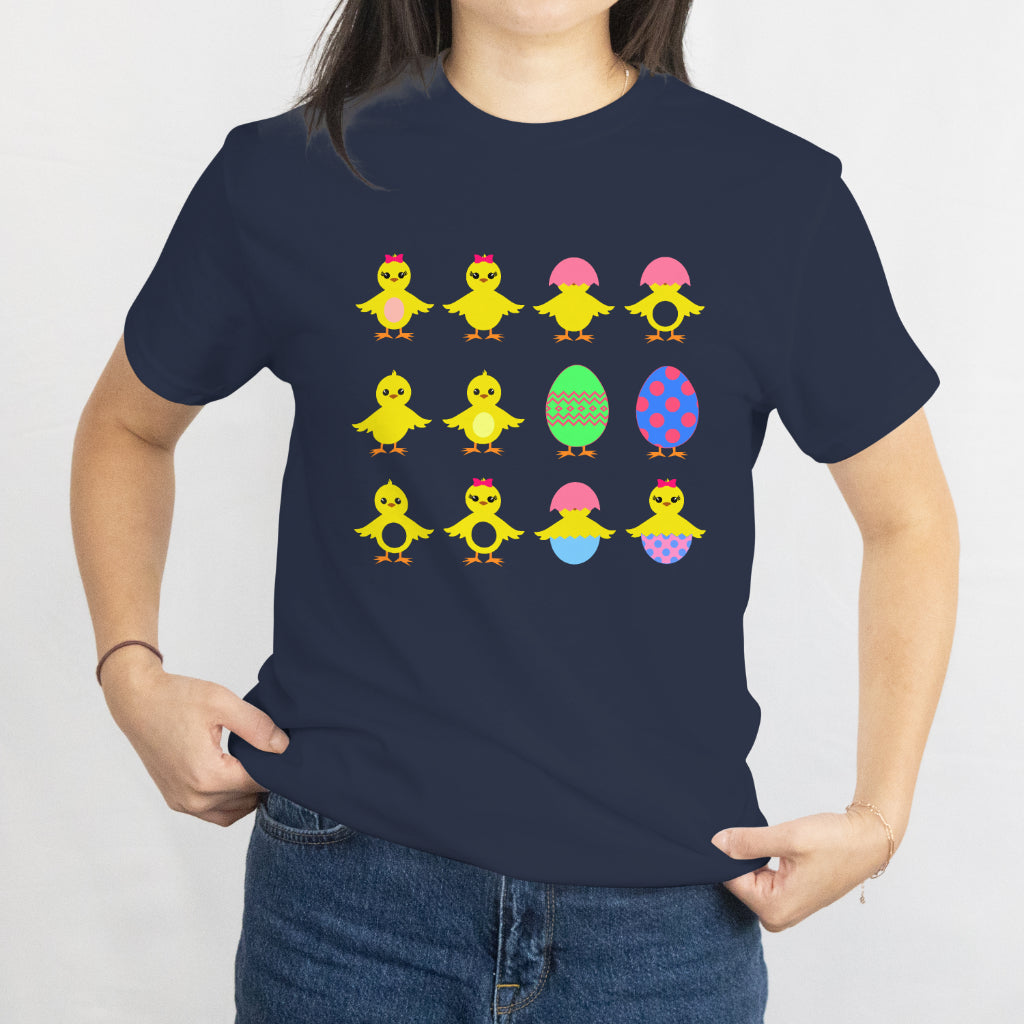 Cute Easter Chicks & Eggs T-Shirt – Fun Spring Holiday Tee