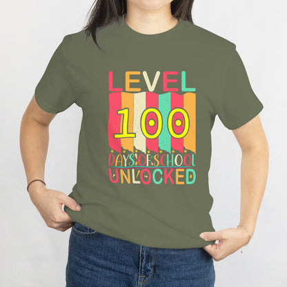 100th Day of School Gamer T-Shirt - Video Game Gift for Kids and Boys