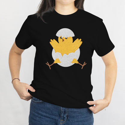 Cute Spring and Holiday unisex Tee - Hatched Easter Chick T-Shirt