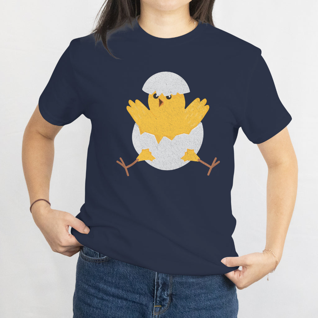 Cute Spring and Holiday unisex Tee - Hatched Easter Chick T-Shirt