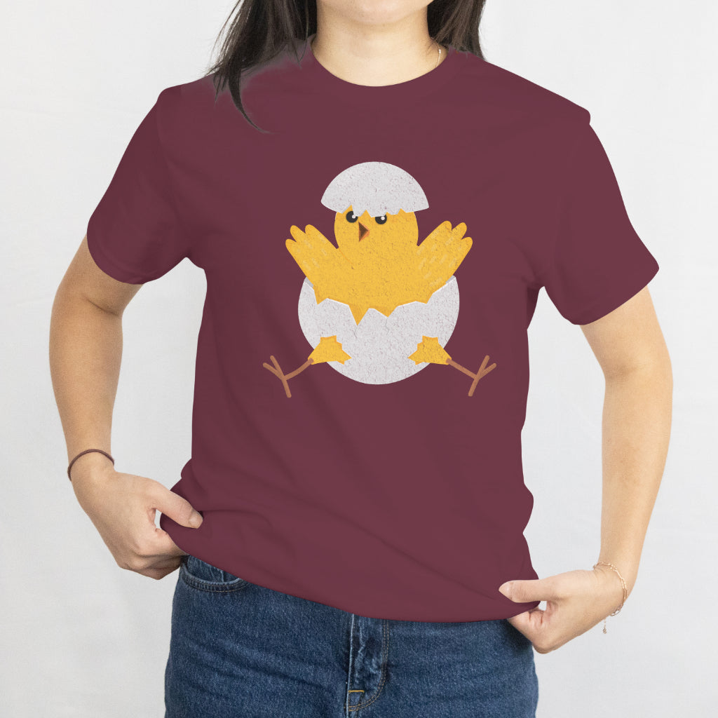 Cute Spring and Holiday unisex Tee - Hatched Easter Chick T-Shirt