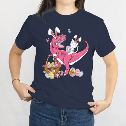 Easter Dinosaur T-Shirt - Fun Dino Easter Graphic Tee