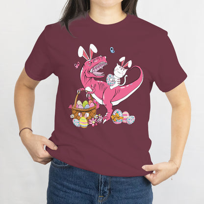 Easter Dinosaur T-Shirt - Fun Dino Easter Graphic Tee