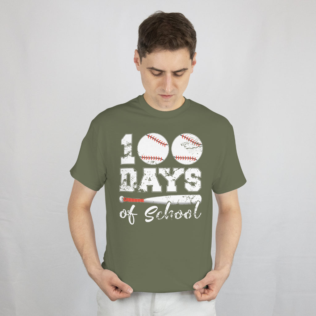 Boys 100th Day of School Shirt Baseball 100 Days T-Shirt