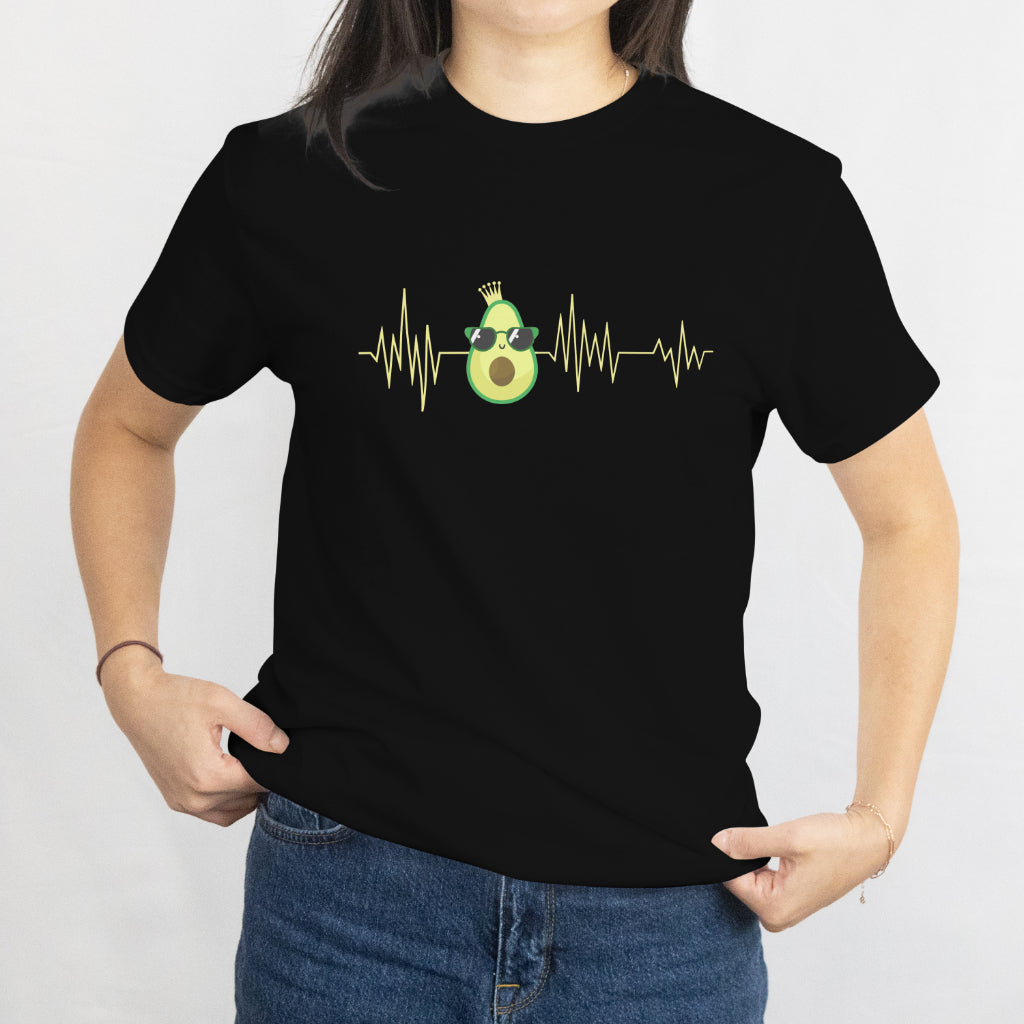 Avocado Heartbeat Funny EKG Vegan Best Gift Men Women Kids T-Shirt