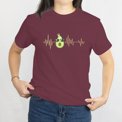 Avocado Heartbeat Funny EKG Vegan Best Gift Men Women Kids T-Shirt