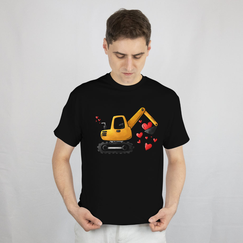 Funny Boys Kids Toddler T-Shirt Valentines Day Construction Trucks Tee