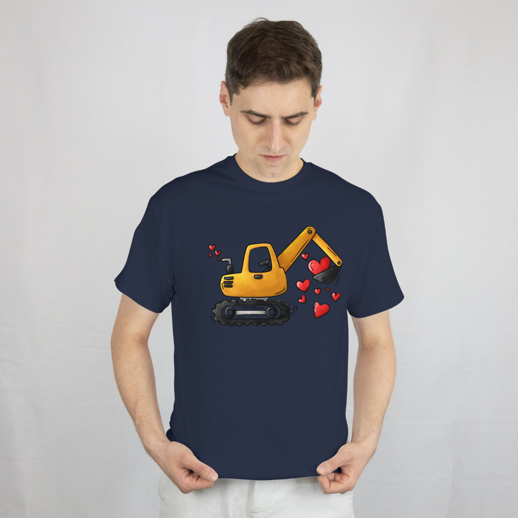 Funny Boys Kids Toddler T-Shirt Valentines Day Construction Trucks Tee