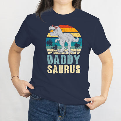 Daddysaurus T Rex- Dinosaur Daddy Saurus Family Matching Tee - Gift for Dad