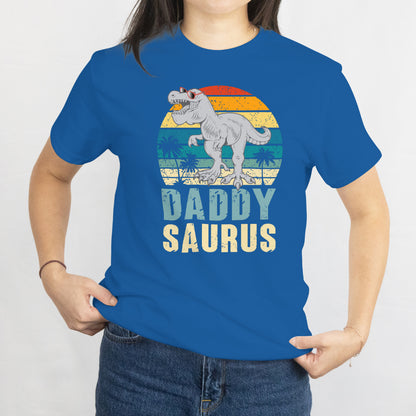 Daddysaurus T Rex- Dinosaur Daddy Saurus Family Matching Tee - Gift for Dad