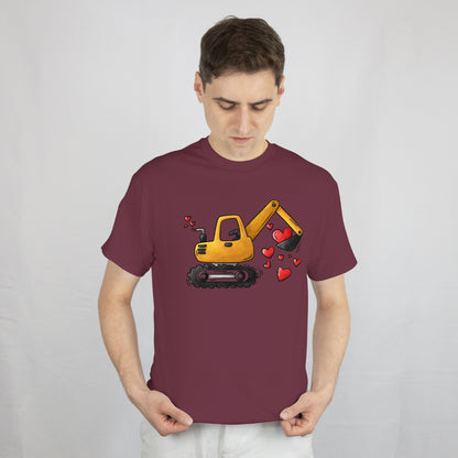 Funny Boys Kids Toddler T-Shirt Valentines Day Construction Trucks Tee