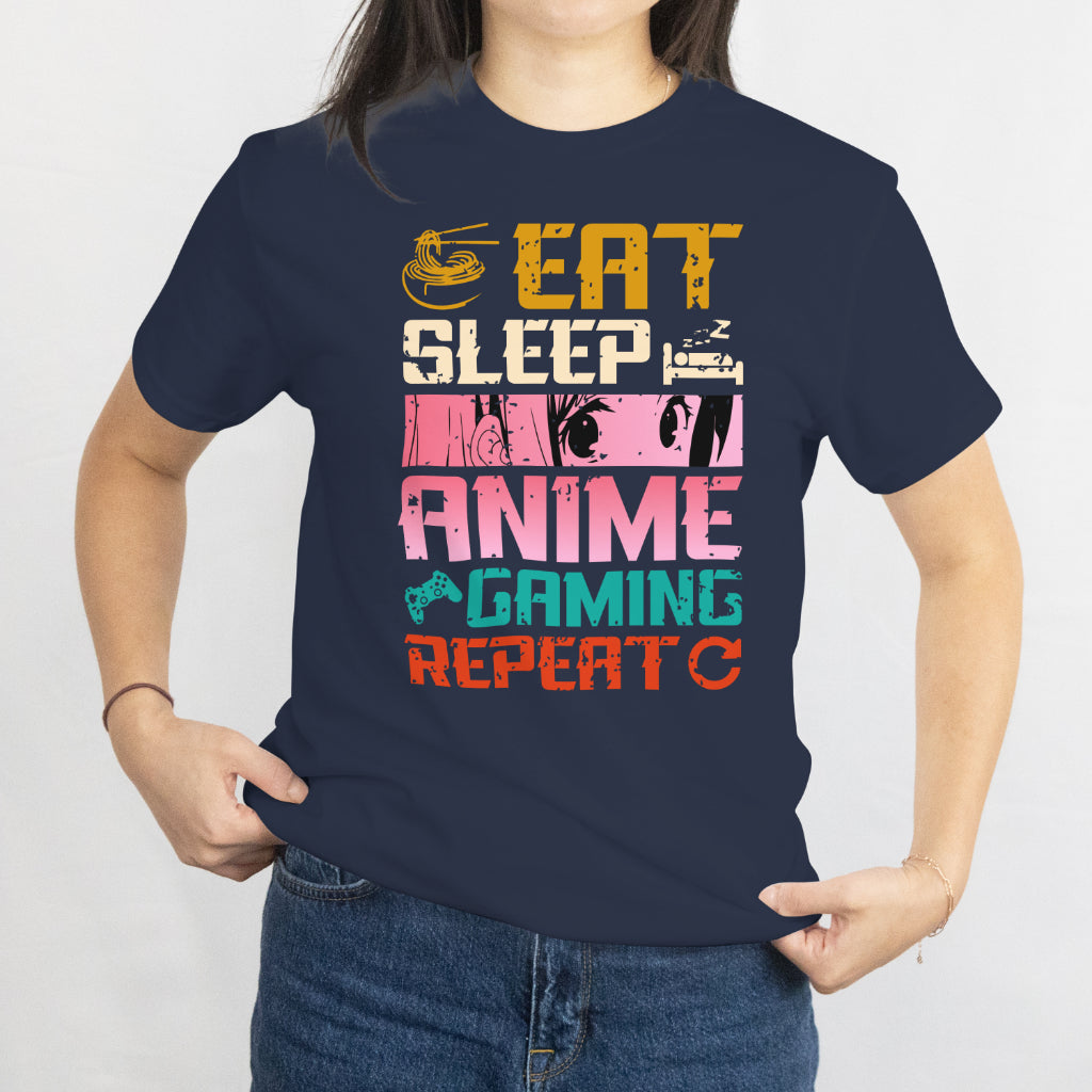 Eat Sleep Anime Gaming Repeat Kawaii Otaku Manga T-Shirt