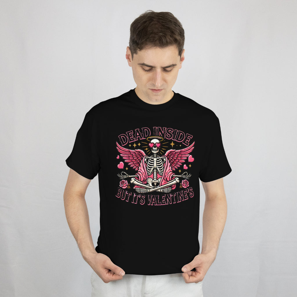 Funny Skeleton Tee Dead Inside But It's Valentines Day T-Shirt