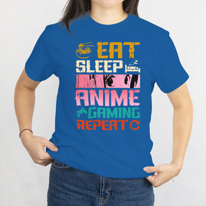 Eat Sleep Anime Gaming Repeat Kawaii Otaku Manga T-Shirt