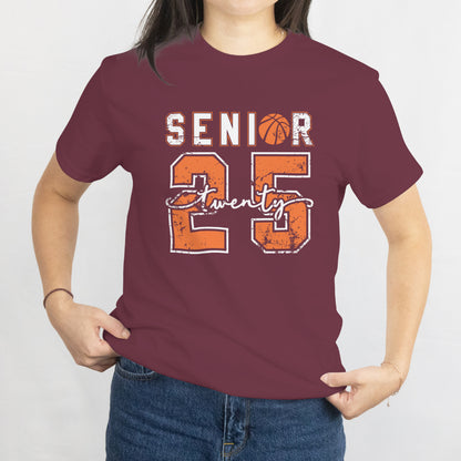 Senior Twenty Basketball T-Shirt - Class of 2025 Graduation Tee