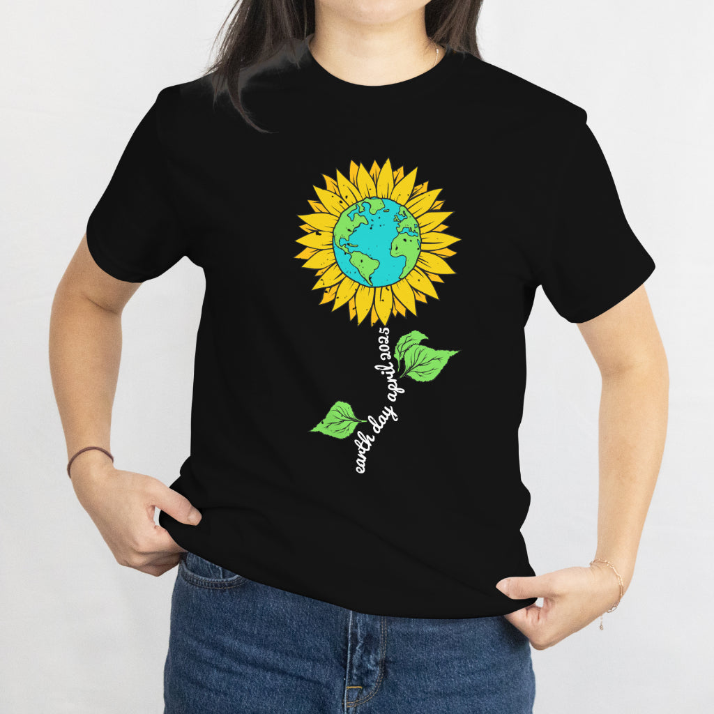 Sunflower Restore Earth Day T-Shirt - Eco-Friendly Nature Lover Tee