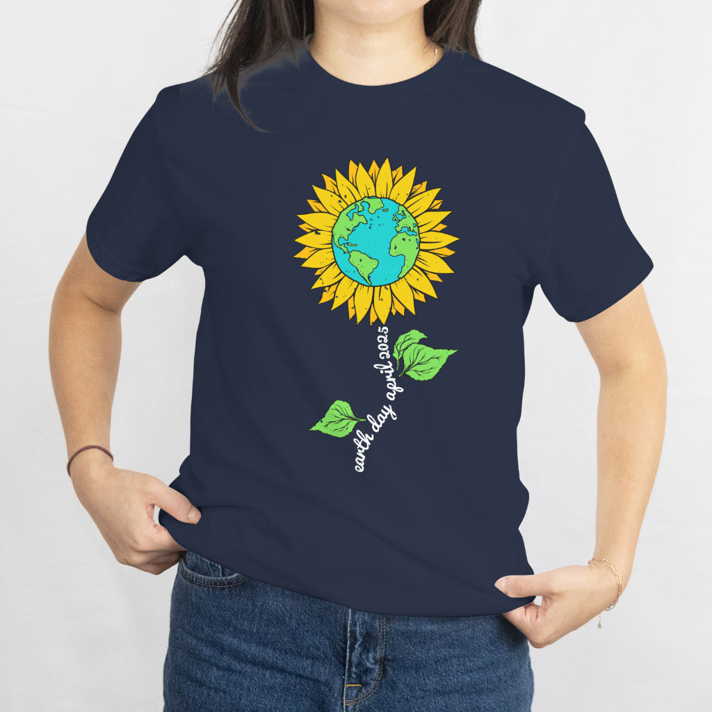 Sunflower Restore Earth Day T-Shirt - Eco-Friendly Nature Lover Tee