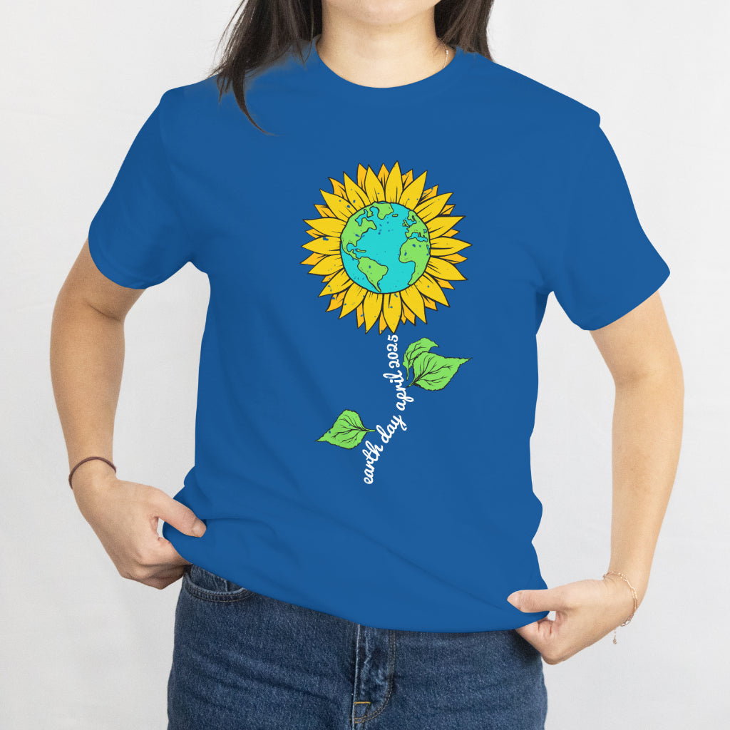 Sunflower Restore Earth Day T-Shirt - Eco-Friendly Nature Lover Tee