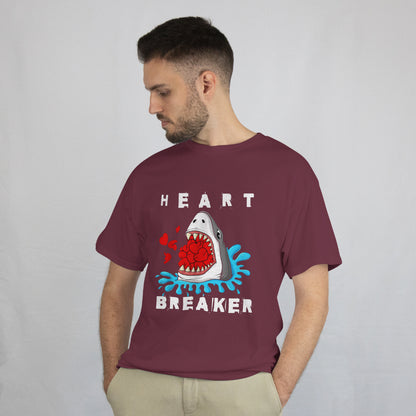 Shark Heart Breaker Funny Boys Kids T-Shirt Valentines Day . Idea for yourself, mom, dad, toddler, niece and nephew