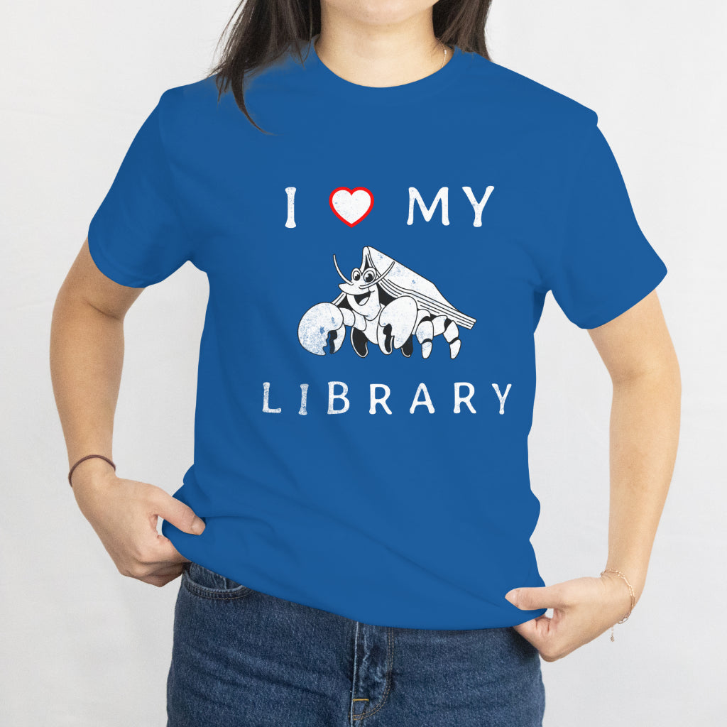 I Love My Library Heart For Book Lovers Readers Librarian T-Shirt