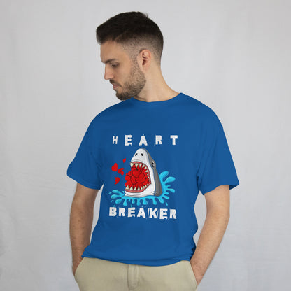 Shark Heart Breaker Funny Boys Kids T-Shirt Valentines Day . Idea for yourself, mom, dad, toddler, niece and nephew