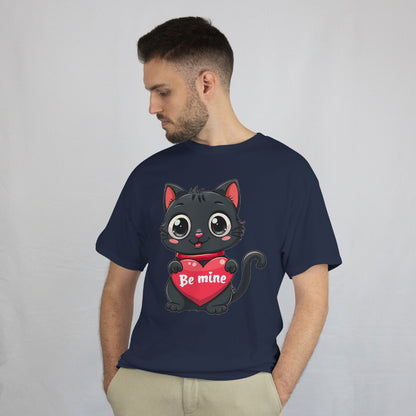 Be Mine Black Cat T-Shirt – Cute Valentine’s Day Gift for Cat Lovers