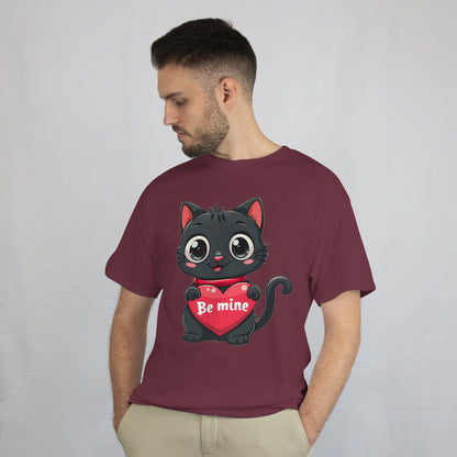 Be Mine Black Cat T-Shirt – Cute Valentine’s Day Gift for Cat Lovers