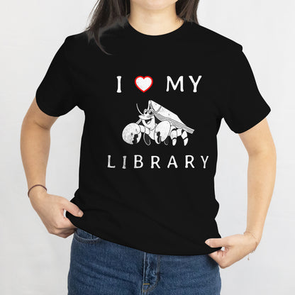 I Love My Library Heart For Book Lovers Readers Librarian T-Shirt