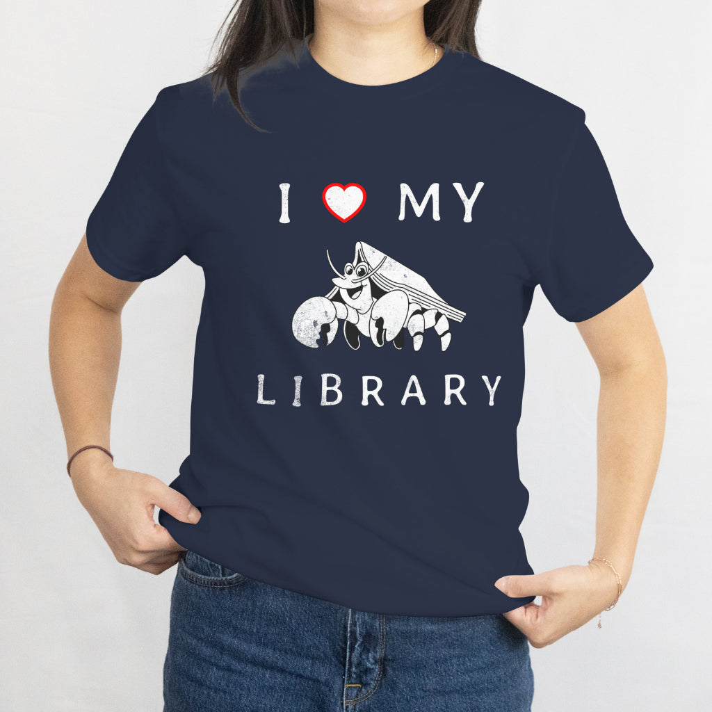 I Love My Library Heart For Book Lovers Readers Librarian T-Shirt