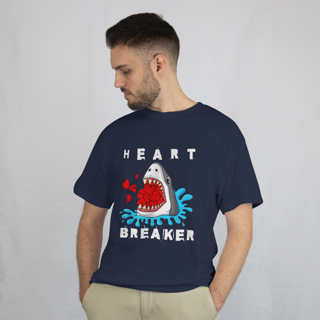 Shark Heart Breaker Funny Boys Kids T-Shirt Valentines Day . Idea for yourself, mom, dad, toddler, niece and nephew