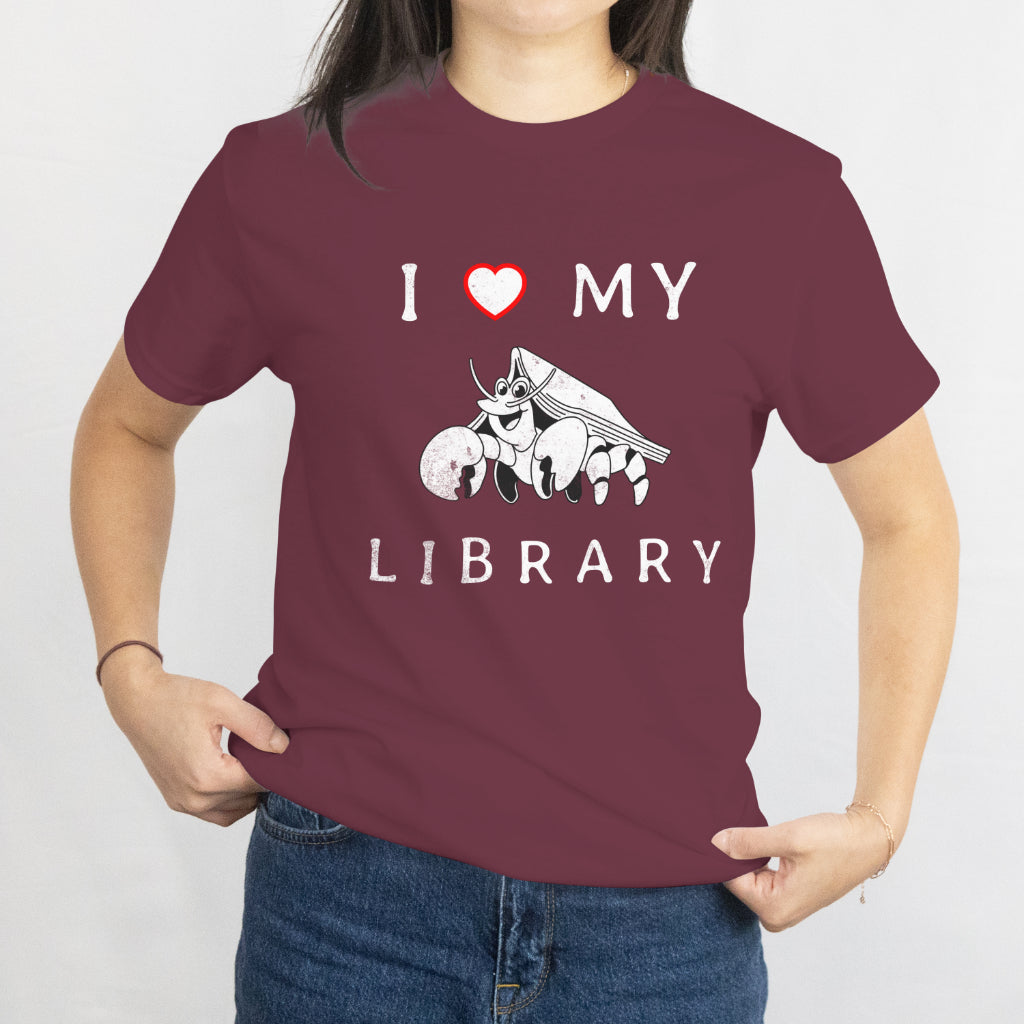 I Love My Library Heart For Book Lovers Readers Librarian T-Shirt