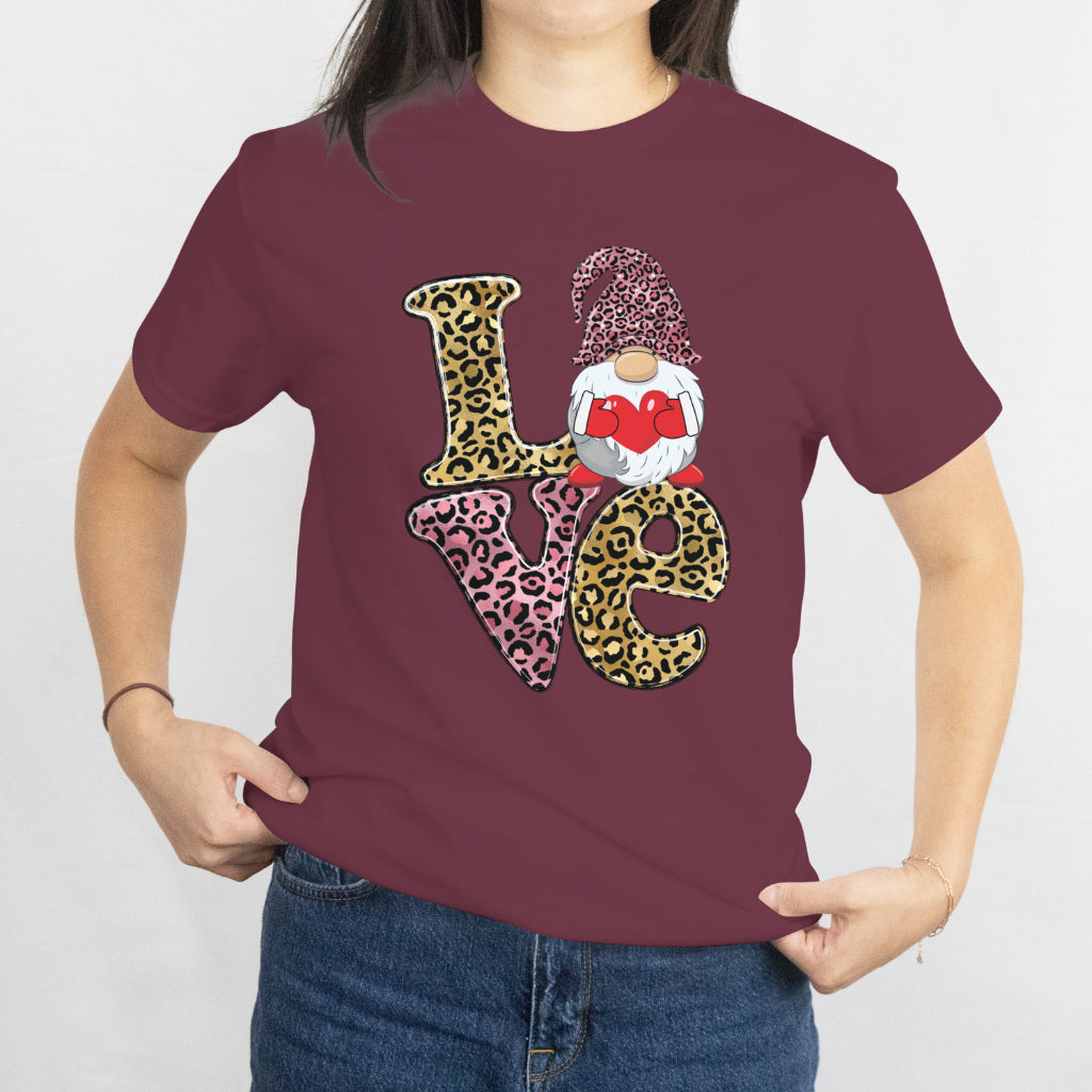 Love Valentine Gnomes Hearts T-Shirt Gnome Valentines Day Unisex Tee