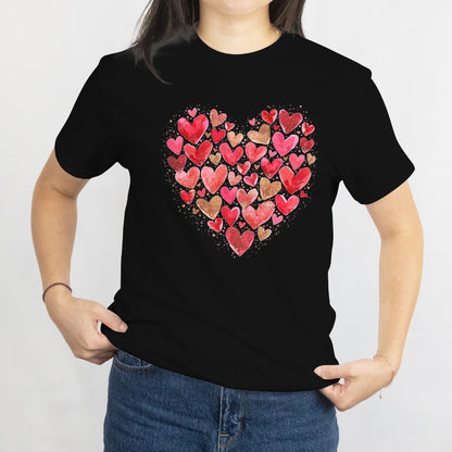 Cute design for Boys and Girls to wear to school on Valentines Day. Hearts Kids School Valentines Day Girls Boys T-Shirt