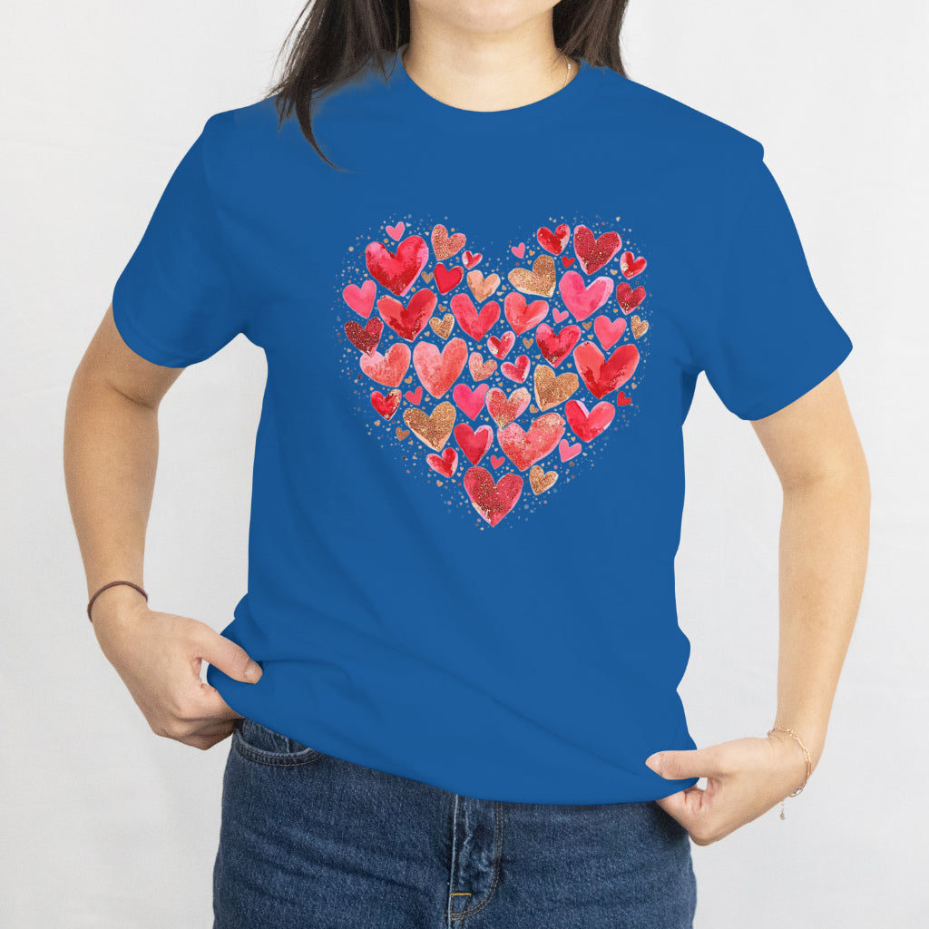 Cute design for Boys and Girls to wear to school on Valentines Day. Hearts Kids School Valentines Day Girls Boys T-Shirt