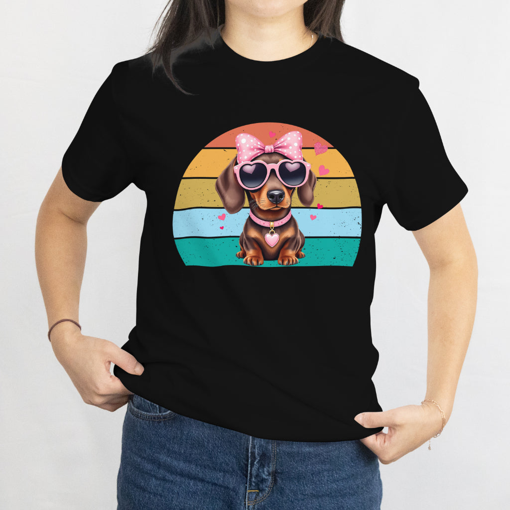 Dachshund Dog Valentine's Day - Dog Lover Valentine - Gift Unisex Tee